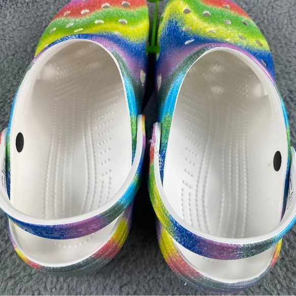 New crocs classic spray DYE MENS 10 CLOGS Tie-Dye Collection Womens 12 Shoes - Picture 14 of 16